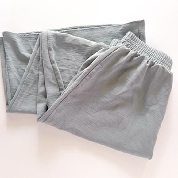 Zara Wide Leg Flowing Pull On Palazzo Pants High Waisted Womens Small Light Blue - Picture 3 of 11